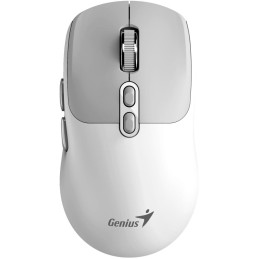 GENIUS NX-8080S BT Grey White/ duální Bluetooth + 2,4GHz/ 1600 dpi/ bezdrátová/ Copilot/ tichá/ 7tlačítková/ bílošedá