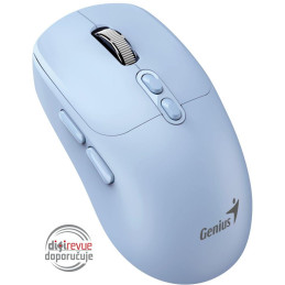 GENIUS NX-8080S BT Tiffany Blue/ duální Bluetooth + 2,4GHz/ 1600 dpi/ bezdrátová/ Copilot/ tichá/ 7tlačítková/ modrá
