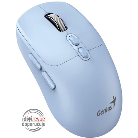GENIUS NX-8080S BT Tiffany Blue/ duálny Bluetooth + 2,4GHz/1600 dpi/ bezdrôtová/ Copilot/ tichá/ 7tlačítková/ modrá