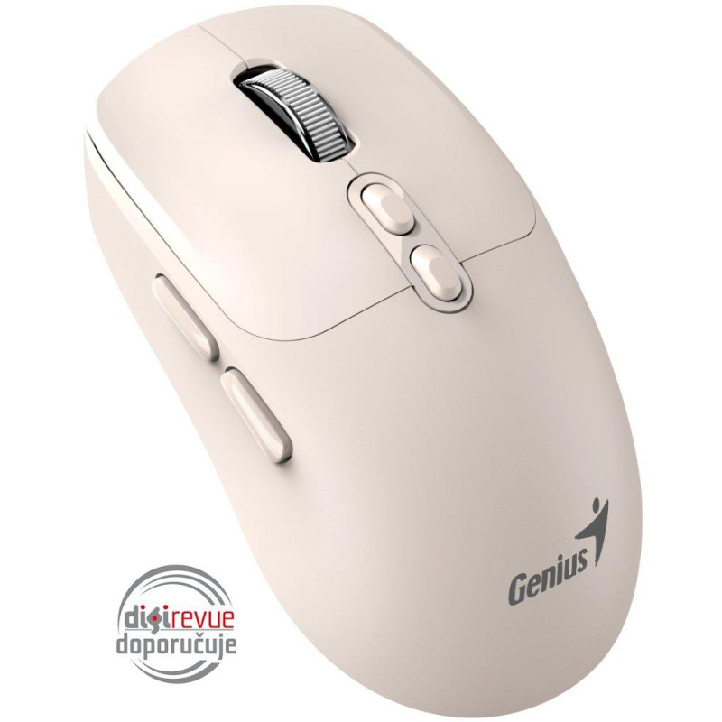 GENIUS NX-8080S BT Milk Tea/ dual Bluetooth + 2.4GHz/ 1600 dpi/ wireless/ Copilot/ silent/ 7-button/ beige