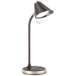 IMMAX LED stolní lampička FINCH/ Qi nabíjení/ 9W/ 12V/2A/ stmívatelná/ hnědá + zlaté prvky