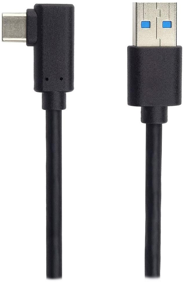 PremiumCord Kábel USB typ C/M zahnutý konektor 90 ° - USB 3.0 A/M, 3m