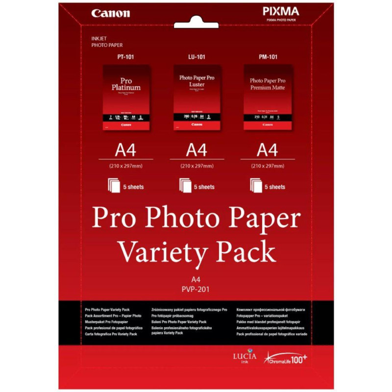 Canon fotopapier PVP-201 PRE A4 Pre Variety Pack