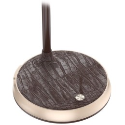 IMMAX LED stolní lampička FINCH/ Qi nabíjení/ 9W/ 12V/2A/ stmívatelná/ hnědá + zlaté prvky