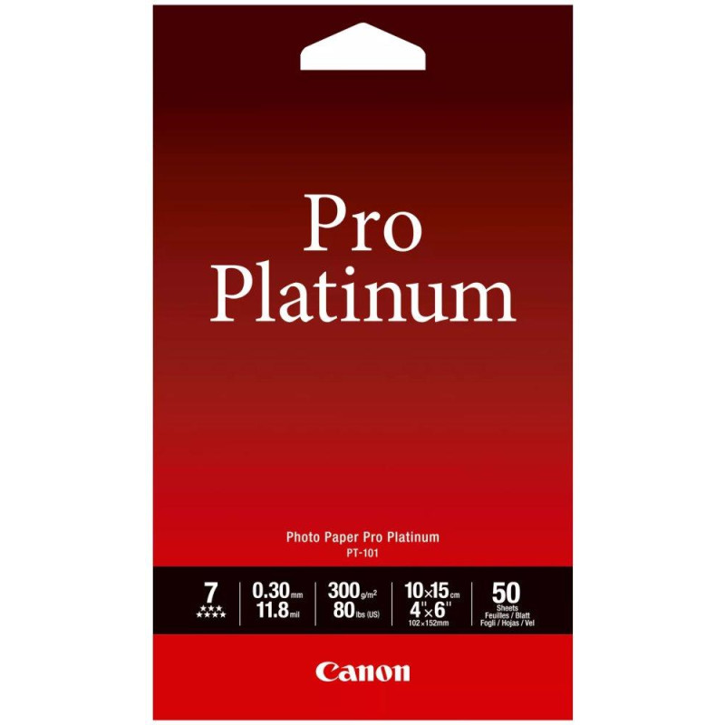 Canon fotopapír  PT-101  Pro Platinum  4x6 50 listů