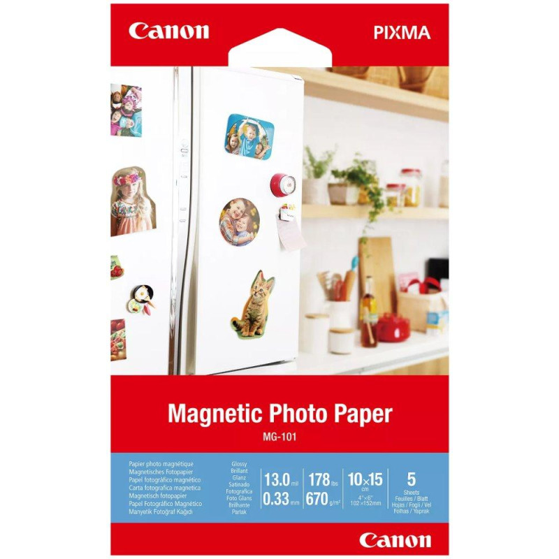 Canon Fotopapier MAGNETIC PHOTO PAPER MG-101 4x6 5 Blatt