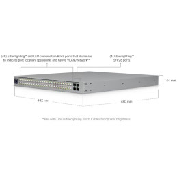 Ubiquiti UniFi Switch Enterprise Campus 48S PoE - 32x 10GbE, 16x 2.5GbE, 4x SFP28, Stacking, 48x PoE+++ (PoE 2150W)