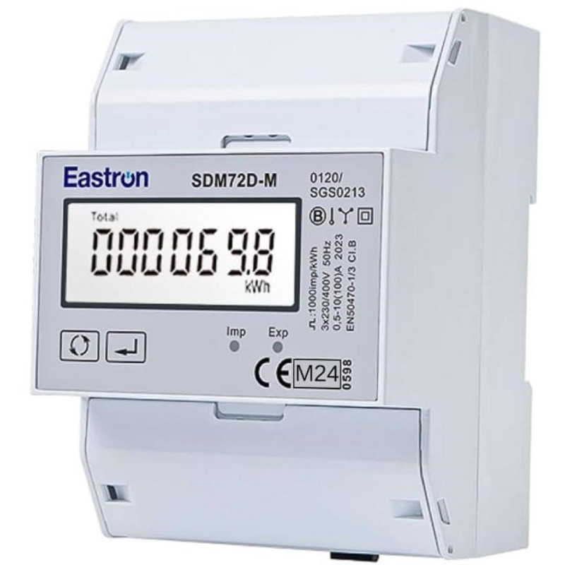 Eastron SDM72D-M-2-MID, Multifunkční elektroměr s obousměrným měřením, třífázový, 100A