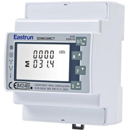 Eastrón SDM630MCT-MODBUS-MID, Modbus elektromer, 1/5A vstup, trojfázový, RS485, pulzné výstupy