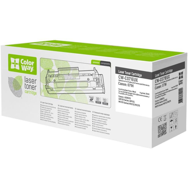 COLORWAY compatible toner for CANON CRG-071H/ 2500 pages / Black