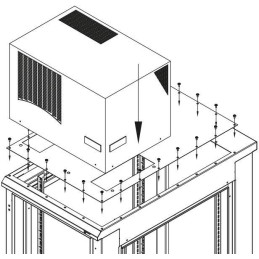 Triton Reducer for mounting air conditioners Y1, Y2 600x600 to width II. RAL7035, gray