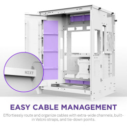 NZXT skříň H9 Flow RGB dvoukomorová ATX / 1x140 RGB mm / 1x 120mm RGB fan  / prosklená / bílá