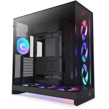 Obudowa NZXT H9 Flow ARGB+ dwukomorowa ATX / 6xRGB 140 mm / 1x wentylator 120mm / szkło / kontroler / czarna