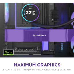 NZXT skříň H9 Flow RGB+ dvoukomorová ATX / 2x140 mm RGB fan / 1x120 RGB fan / prosklená / controller / černá