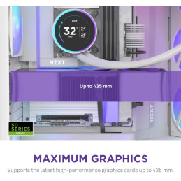 NZXT skříň H9 Flow RGB+ dvoukomorová ATX / 2x140 mm RGB fan / 1x120 RGB fan / prosklená / controller / bílá