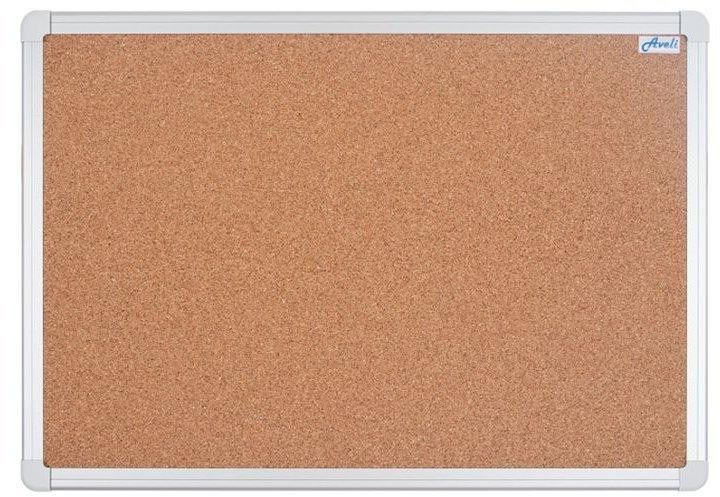 AVELI Korková nástenka / 150x90 cm / hliníkový rám