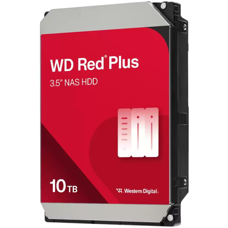 WD RED PLUS 10TB / WD100EFGX / SATA 6Gb/s / Wewnętrzny 3,5" / 7200 obr./min / 512 MB