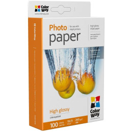 COLORWAY fotopapier / high glossy 260g / m2, 10x15 / 100 kusov