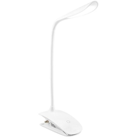 Colorway stolní LED lampa / CW-DL04FCB-W/ Integrovaná baterie / Klip na uchycení/ Bílá