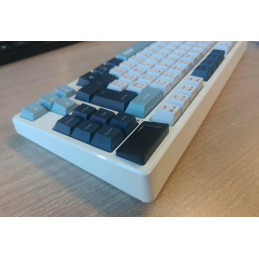 MSI herní klávesnice FORGE GK600 TKL Sky/ bezdrátová 2,4GHz+BT/ mechanická/ RGB/ USB-C/ display/ CZ+SK layout