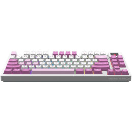 MSI herní klávesnice FORGE GK600 TKL Violet/ bezdrátová 2,4GHz+BT/ mechanická/ RGB/ USB-C/ display/ CZ+SK layout