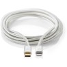 NEDIS PROFIGOLD Lightning / USB 2.0 kábel / Apple Lightning 8pinový - USB-C zástrčka / nylon / strieborný / BOX / 1m