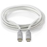 NEDIS PROFIGOLD USB-C/USB 3.2 Gen 2x2 kábel/ USB-C zástrčka - USB-C zástrčka/ nylon/ strieborný/ BOX/ 2m