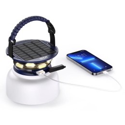 IMMAX solární kempingová lampička s integrovaným RGB LED světelným řetězem/ 10W/ IP65/ USB-C