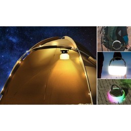 IMMAX solární kempingová lampička s integrovaným RGB LED světelným řetězem/ 10W/ IP65/ USB-C