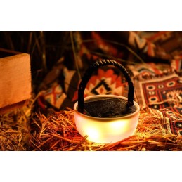 IMMAX solární kempingová lampička s integrovaným RGB LED světelným řetězem/ 10W/ IP65/ USB-C