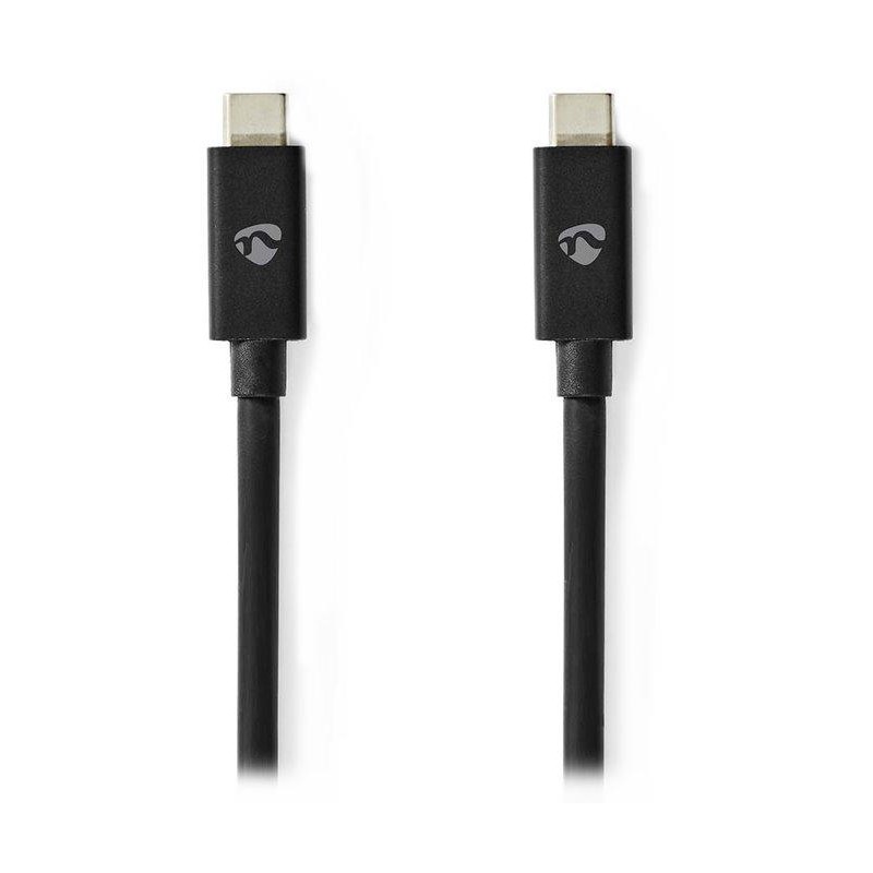 NEDIS kabel USB 4.0 Gen 3x2/ zástrčka USB-C - zástrčka USB-C/ 8K/ černý/ 2m