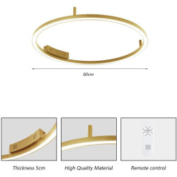 IMMAX NEO FINO SMART LED stropní (nástěnné) svítidlo zlaté 80cm 55W 4285lm, DO, Zigbee 3.0 TUYA