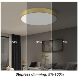 IMMAX NEO LITE SEMPLICI SMART LED stropní svítidlo zlaté 60cm 60W 4500 lm, BEACON gold, Wi-Fi, TUYA
