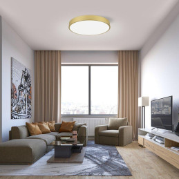 IMMAX NEO LITE SEMPLICI SMART LED stropní svítidlo zlaté 60cm 60W 4500 lm, BEACON gold, Wi-Fi, TUYA