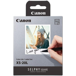 Canon XS-20L Color ink/label set - štvorcový papier
