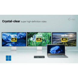 I-tec dokovací stanice USB-C Intelligent Triple Display Docking Station, Power Delivery 100W