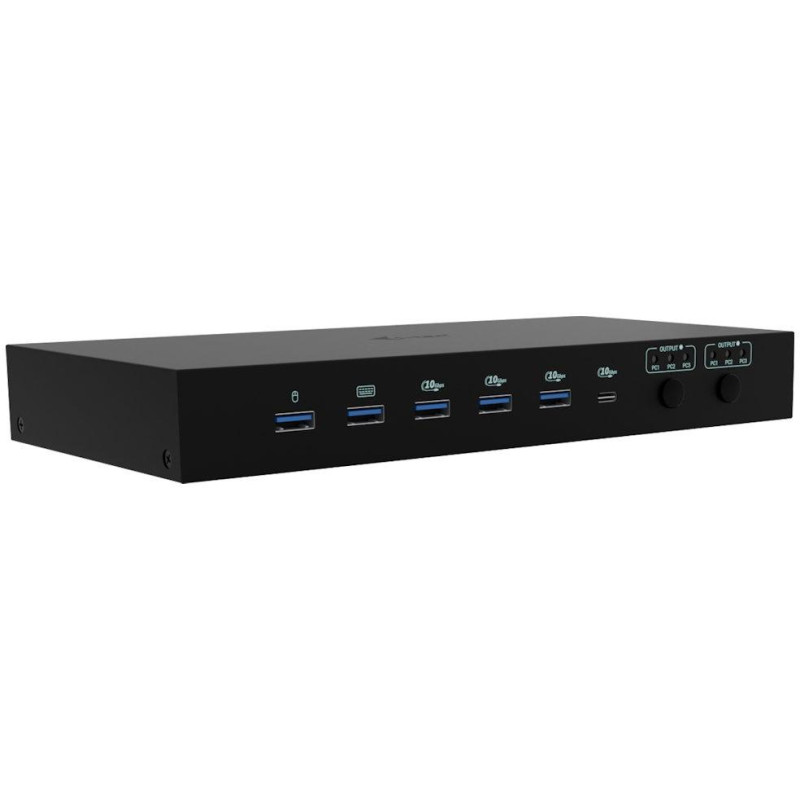 I-tec Dockingstation USB-C KVM Dockingstation für 3 Hosts, Dual Display, Power Delivery 1x 92W/2x 65W