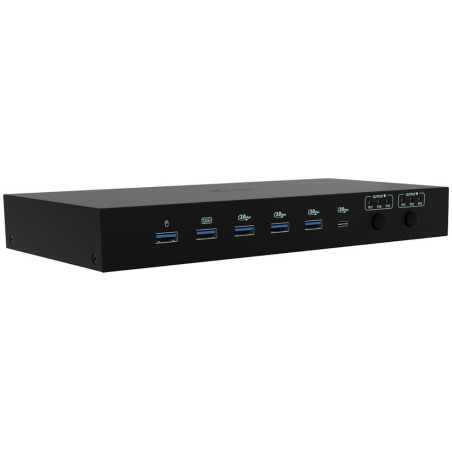 Stacja dokująca I-tec USB-C KVM Stacja dokująca dla 3 hostów, podwójny wyświetlacz, zasilanie 1x 92 W/2x 65 W