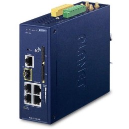 Planet dual 5G/LTE bezpečnostní brána, 2xWAN + 3xLAN/1xSFP, DI/DO, GPS, DIN, IP30, -40/+75°C, dual 9-54VDC