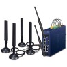 Planet dual 5G/LTE bezpečnostní brána, 2xWAN + 3xLAN/1xSFP, DI/DO, GPS, WiFi, DIN, IP30, -45/+75°C, dual 9-54VDC