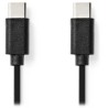 NEDIS kábel USB 2.0/ zástrčka USB-C - zástrčka USB-C/ čierny/ bulk/ 1m