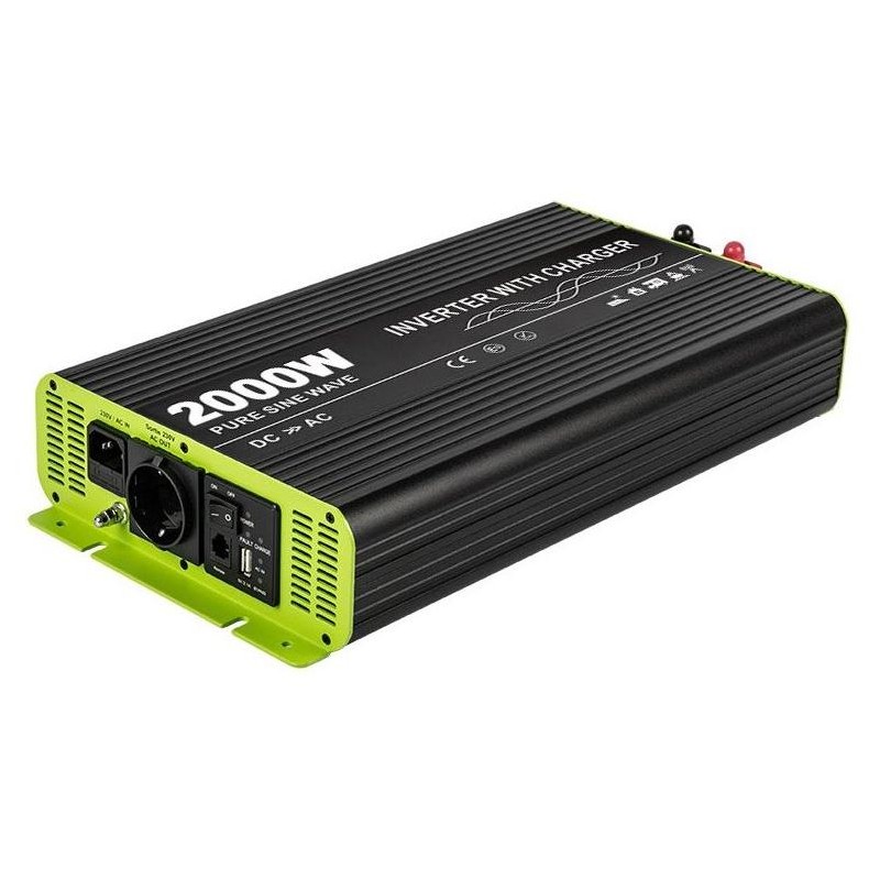 KOSUNPOWER UPS záložní zdroj s externí baterií 2000W, baterie 24V / AC230V čistý sinus