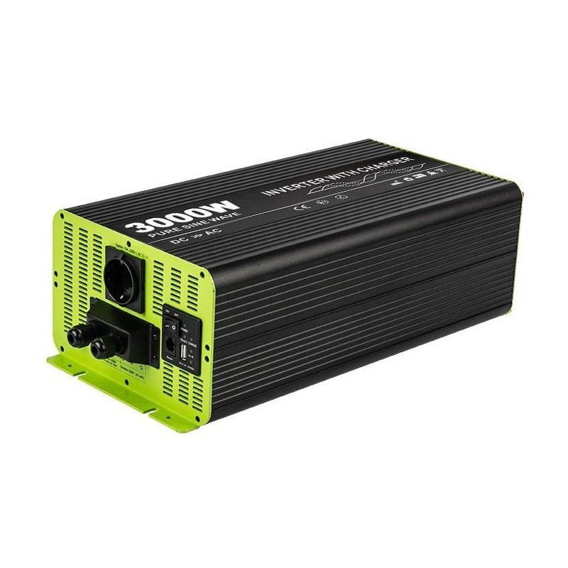 KOSUNPOWER UPS záložní zdroj s externí baterií 3000W, baterie 24V / AC230V čistý sinus