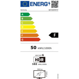 SAMSUNG SMART NEO QLED TV 43"/ QE43QN90F/ 4K Ultra HD 3840x2160/ DVB-T2/S2/C/ H.265/HEVC/ 4xHDMI/ 2xUSB/ Wi-Fi/ LAN/ F