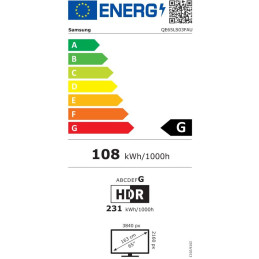 SAMSUNG SMART QLED TV 65"/ The Frame QE65LS03F/ 4K Ultra HD/ DVB-T2/S2/C/ H.265/HEVC/ 4xHDMI/ 2xUSB/ Wi-Fi/ LAN/ G