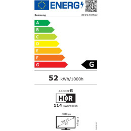 SAMSUNG SMART QLED TV 43"/ The Frame QE43LS03F/ 4K Ultra HD/ DVB-T2/S2/C/ H.265/HEVC/ 4xHDMI/ 2xUSB/ Wi-Fi/ LAN/ G