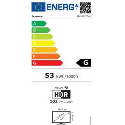 SAMSUNG SMART QLED TV 43"/ QE43Q7F/ 4K Ultra HD 3840x2160/ DVB-T2/S2/C/ H.265/HEVC/ 3xHDMI/ 1xUSB/ Wi-Fi/ LAN/ G