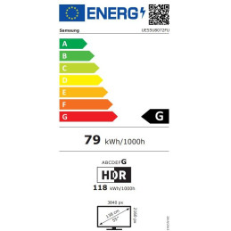 SAMSUNG SMART LED TV 50"/ UE50U8072/ 4K Ultra HD 3840x2160/ DVB-T2/S2/C/ H.265/HEVC/ 3xHDMI/ 1xUSB/ Wi-Fi/ LAN/ G