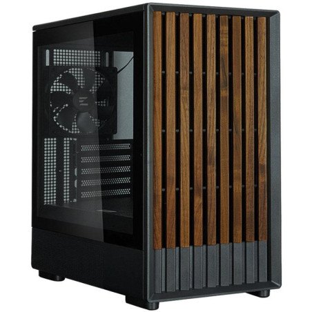 Zalman skříň P10 Namu / miniT/ 3x120mm fan / USB 3.0 / USB-C / dřevěné doplňky / černá
