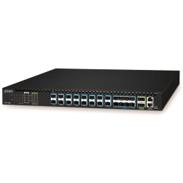Planet XGPL-16000, 16x XGS-PON OLT, 8x1Gb SFP+, 2x100Gb QSFP28, dual power, SNMP, QOS